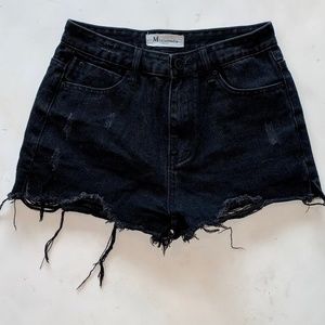 Midiostudio high waisted jean shorts size 27